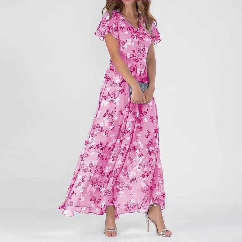 Kaitlyn | Élégante Robe Maxi à Fleurs