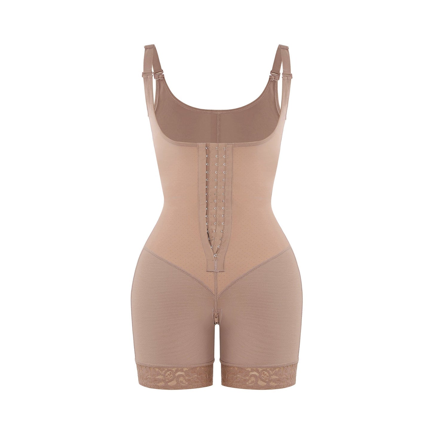 Felicia Short Powernet® - Ademende Latex Body met Open Borst, Buikcontrole en Stevige Compressie Shapewear.