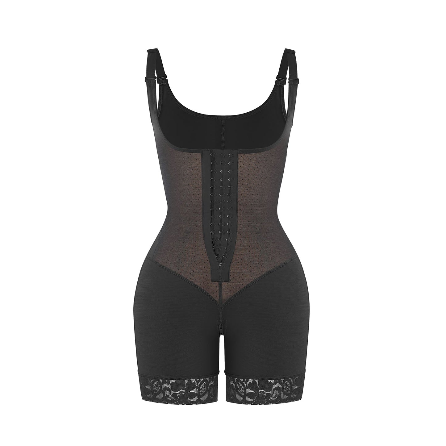 Felicia Short Powernet® - Ademende Latex Body met Open Borst, Buikcontrole en Stevige Compressie Shapewear.