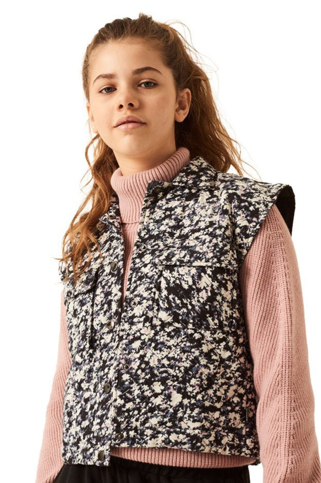 Gilet sans Manche Alexine à Fleurs