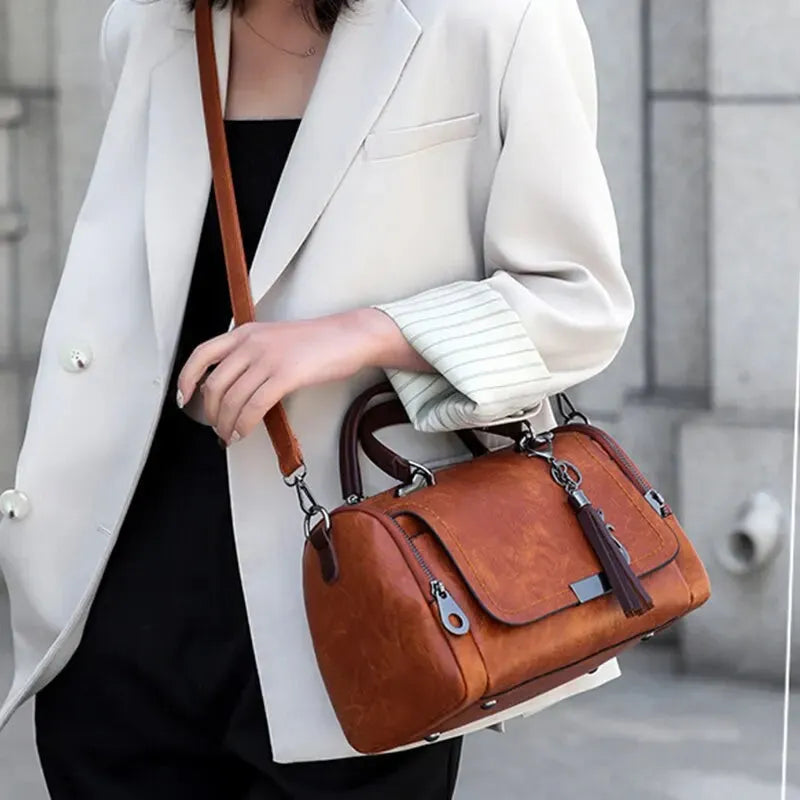 Fleur Rousse® I Sac à main à pompon