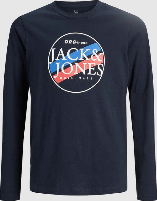 T-Shirt JORCODYY TEE LS CREW NECK JNR Bleu Marine