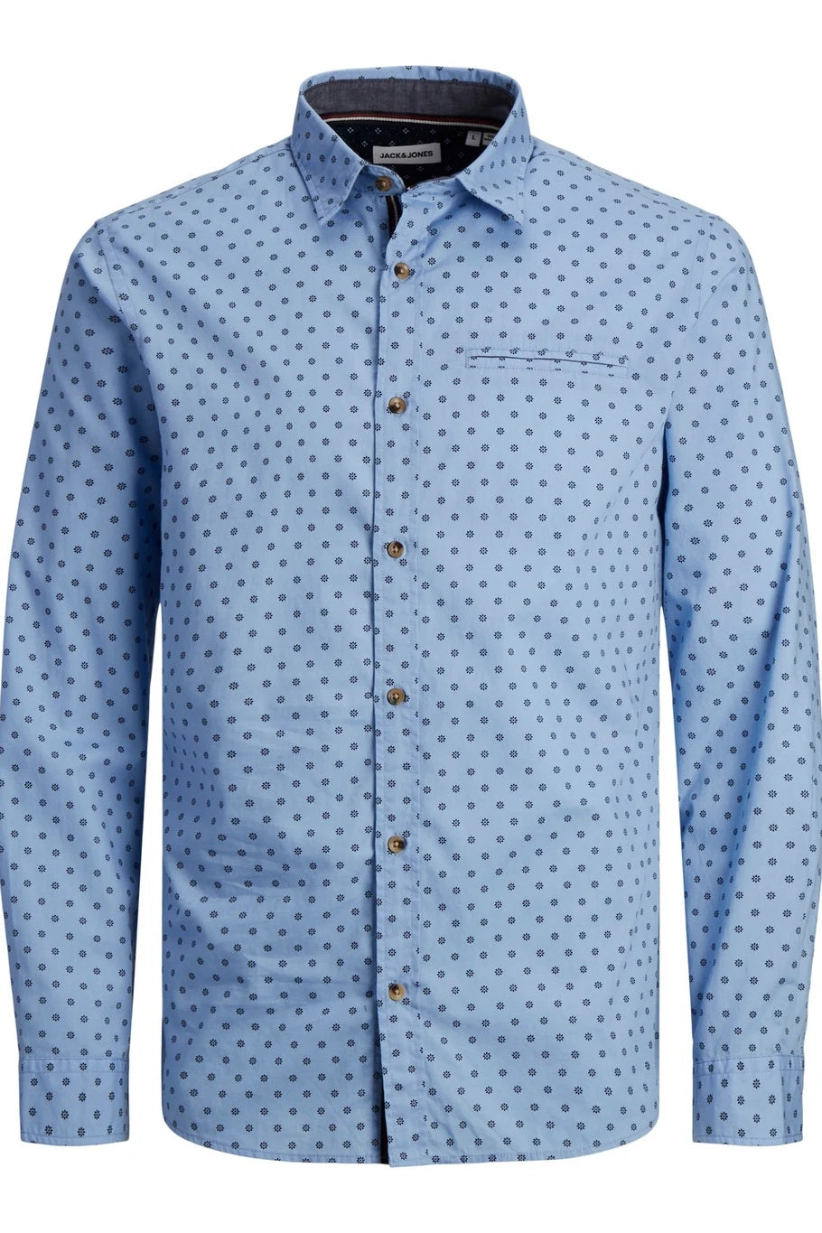 Chemise JJETREKOTA DETAIL SHIRT LS SN bleue