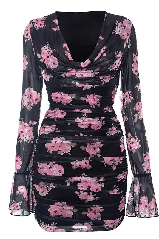 Pauline Laurent® | Mini-robe imprimée en maille