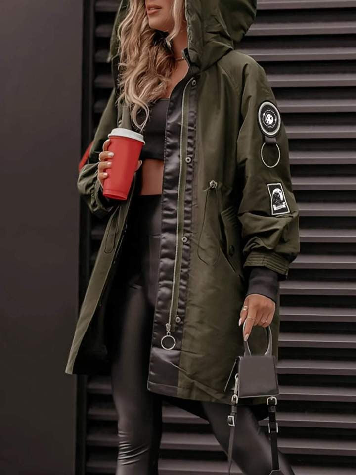 Veste à capuche et manches longues pour femme