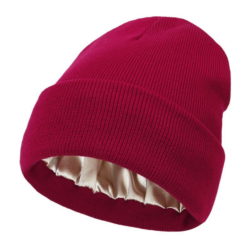 Bonnet Doublé En Satin Ultra Chaud