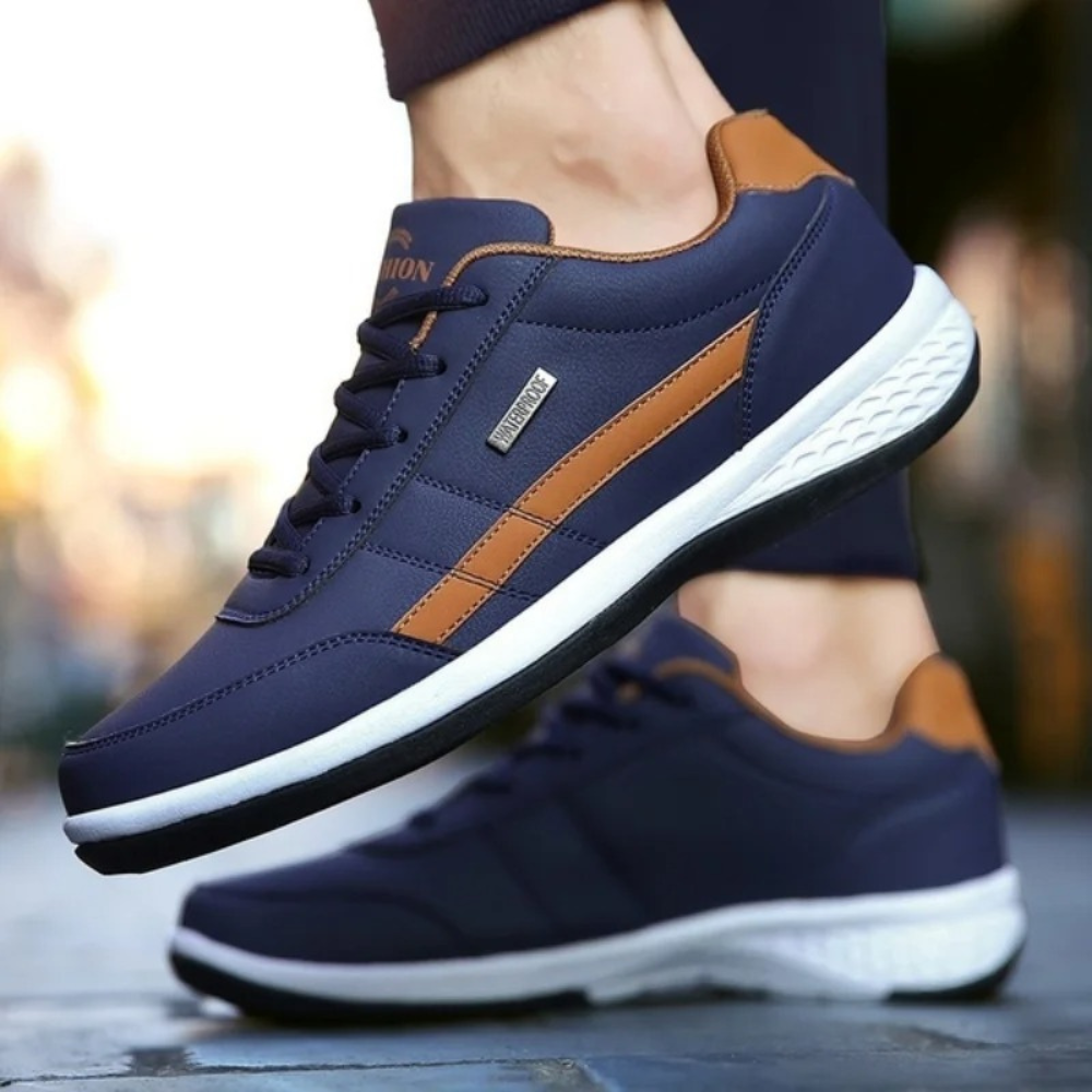 Sneakers en Cuir Lacés Classiques Premium pour Hommes