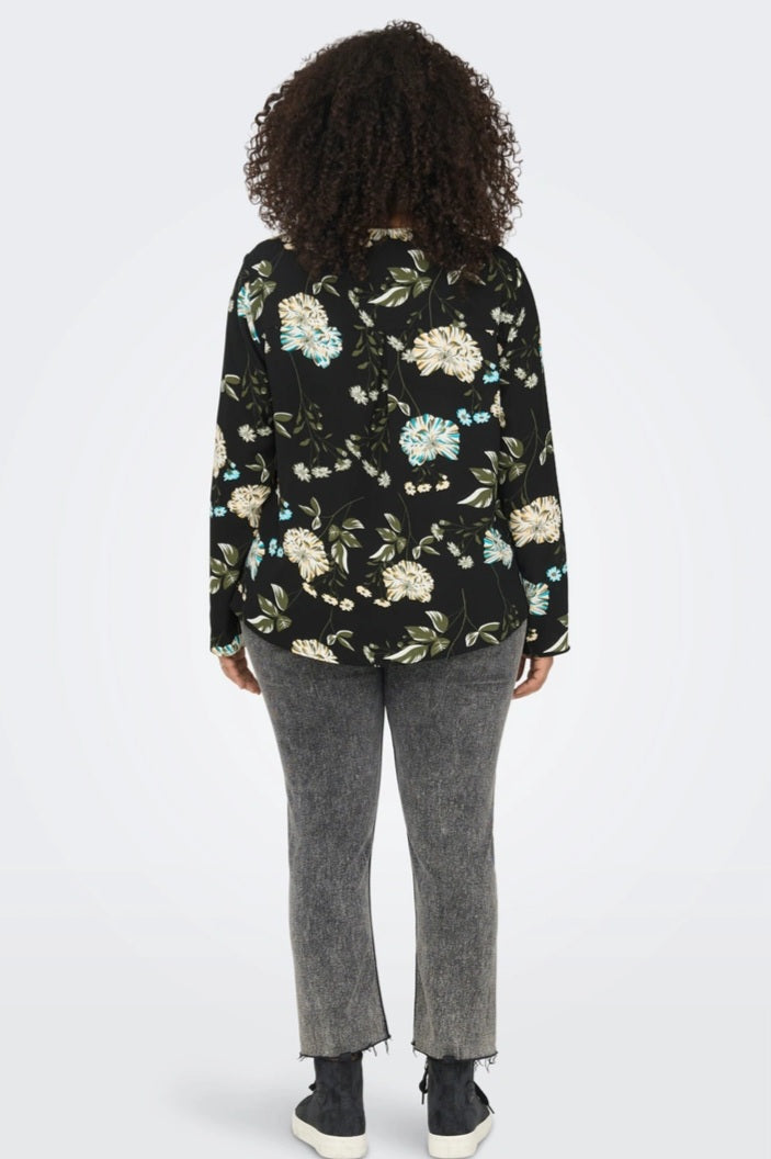Top CarLuxmie Noir Fleuri