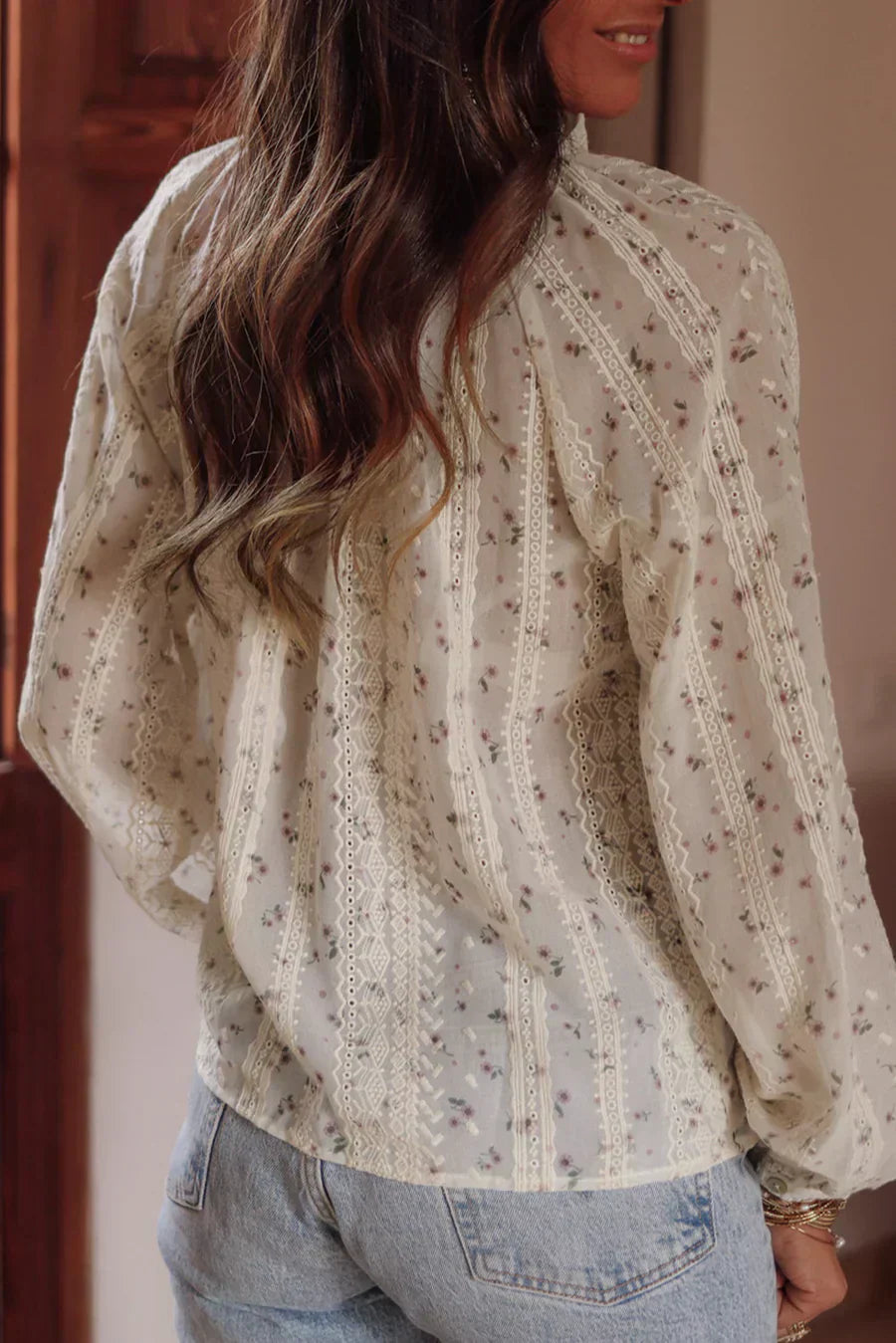 Océane Dubois® | Chemise Femme - Broderie élégante et dentelle