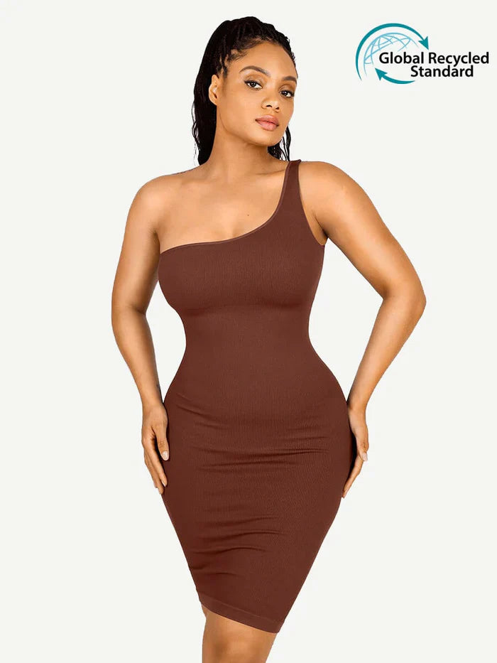 Riba® – Robe Sculptante Asymétrique à Épaule Unique