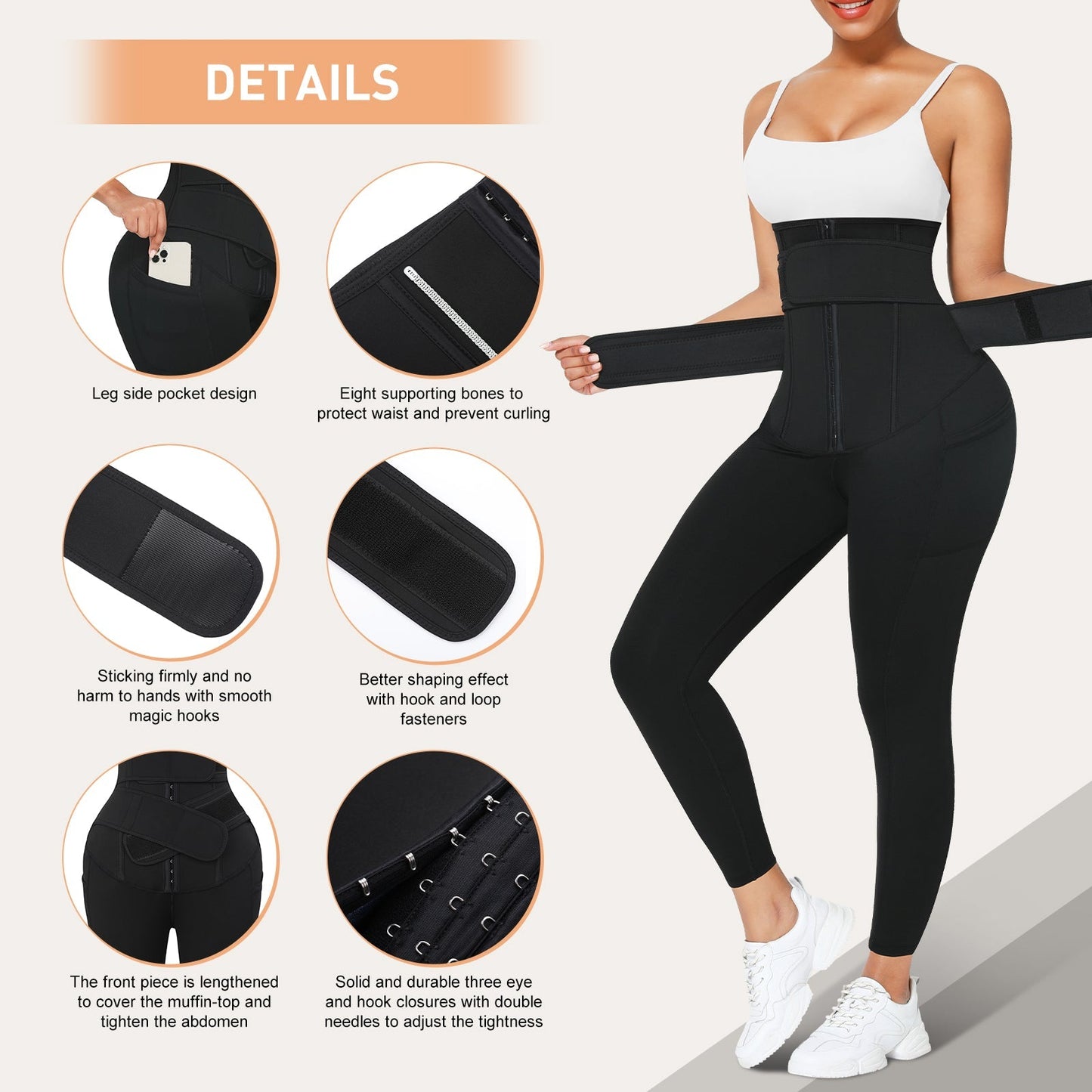 Sofia - Legging Met Waist Trainer En Zweetband