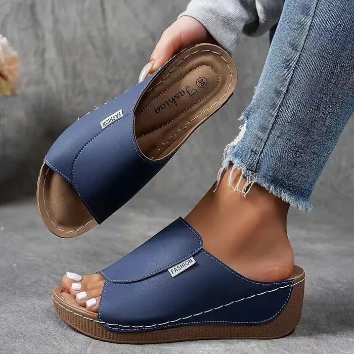 Sandales Compensées Tendance.
