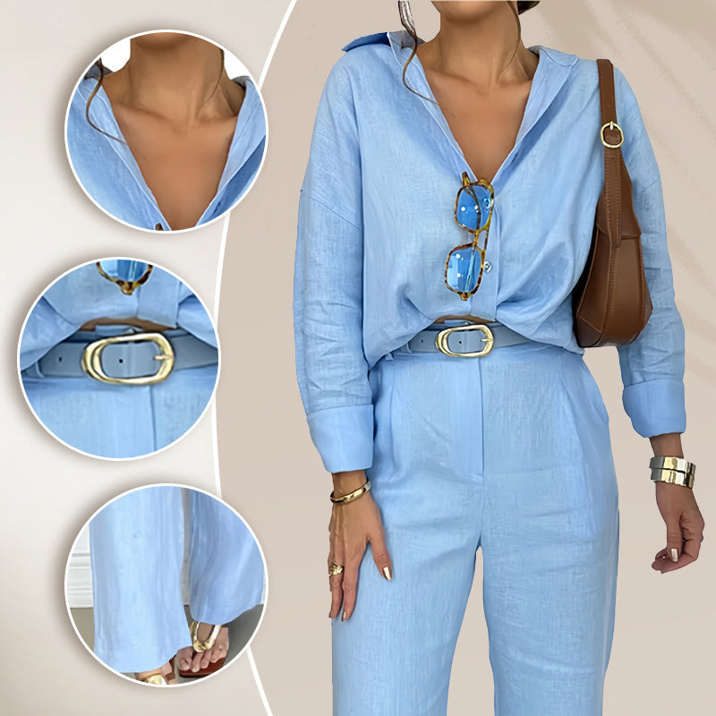 Ariel™ | Chemise Élégante et Pantalon Confortable