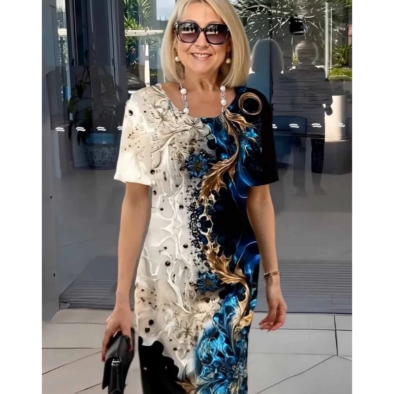Selene™ - Robe d'été femme décontractée avec motif floral 3D
