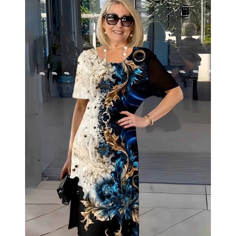 Selene™ - Robe d'été femme décontractée avec motif floral 3D