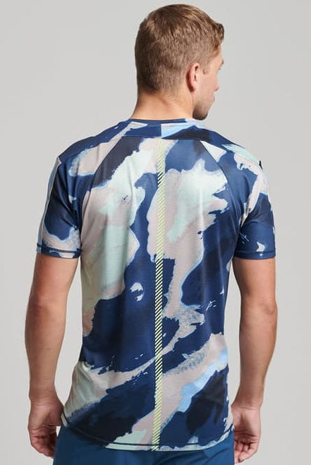 T-Shirt Roy Camo Bleu/Gris