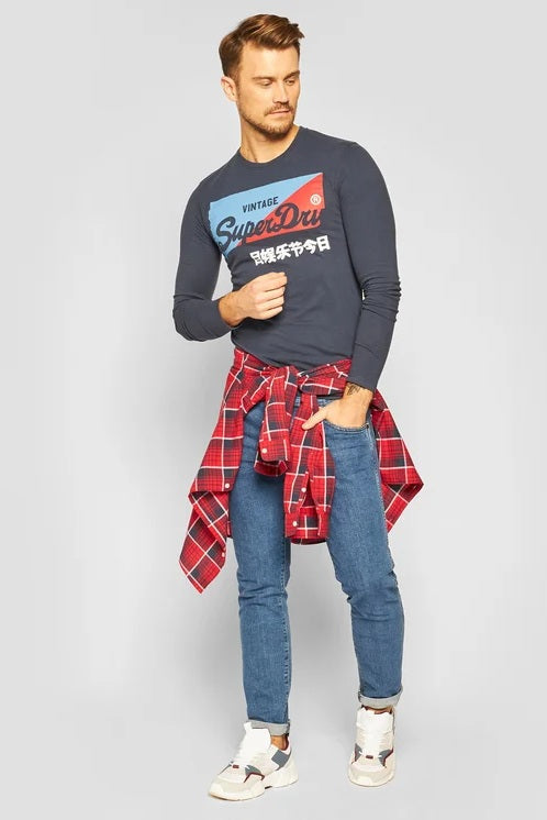 T-shirt Manche Longue Barry Bleu Marine