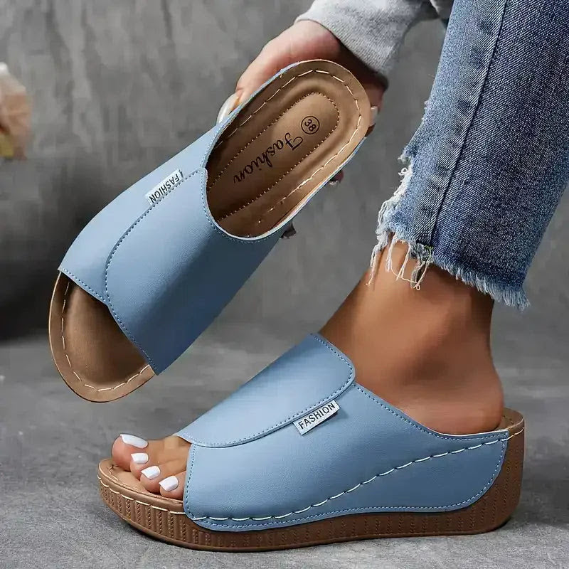Sandales Compensées Tendance.