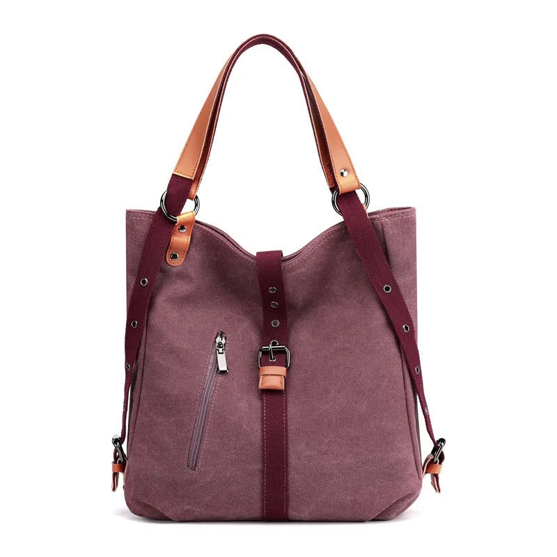 Sac à Dos Convertible Élégant Suédé Cuir pour Femme