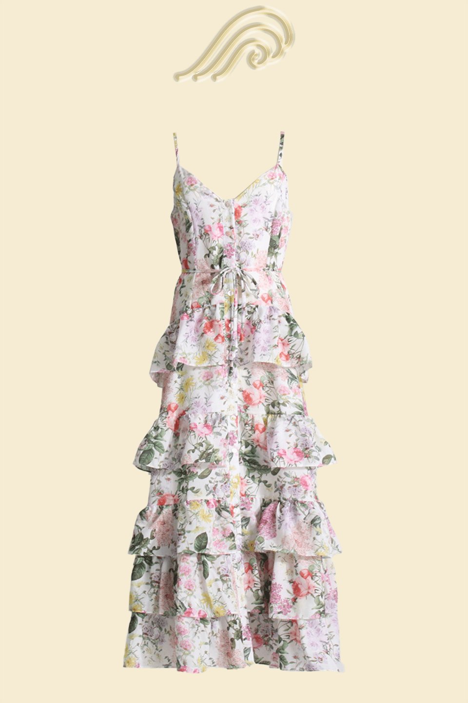 Pauline Laurent® | Robe d'été maxi dégradée imprimée