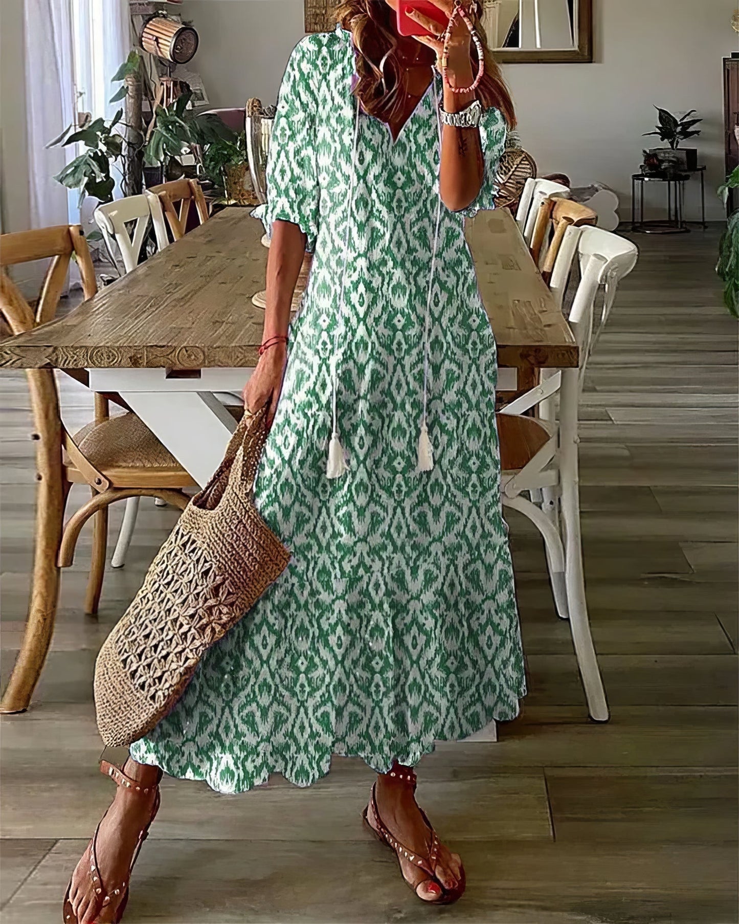Diana™ - Robe Bohème avec Couverture pour l'Abdomen - 💖 SPÉCIAL FÊTE DES MÈRES 👩🦳