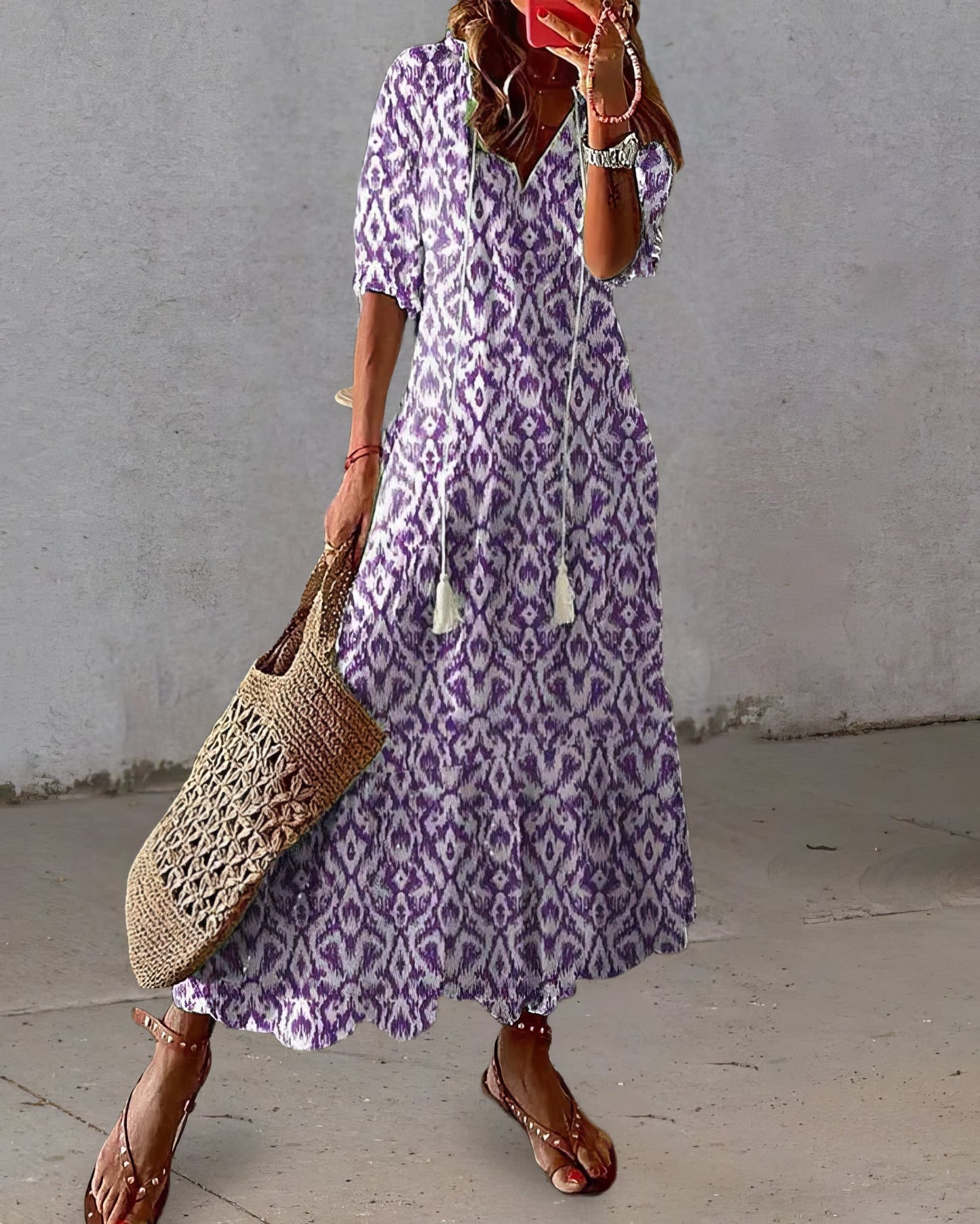 Diana™ - Robe Bohème avec Couverture pour l'Abdomen - 💖 SPÉCIAL FÊTE DES MÈRES 👩🦳