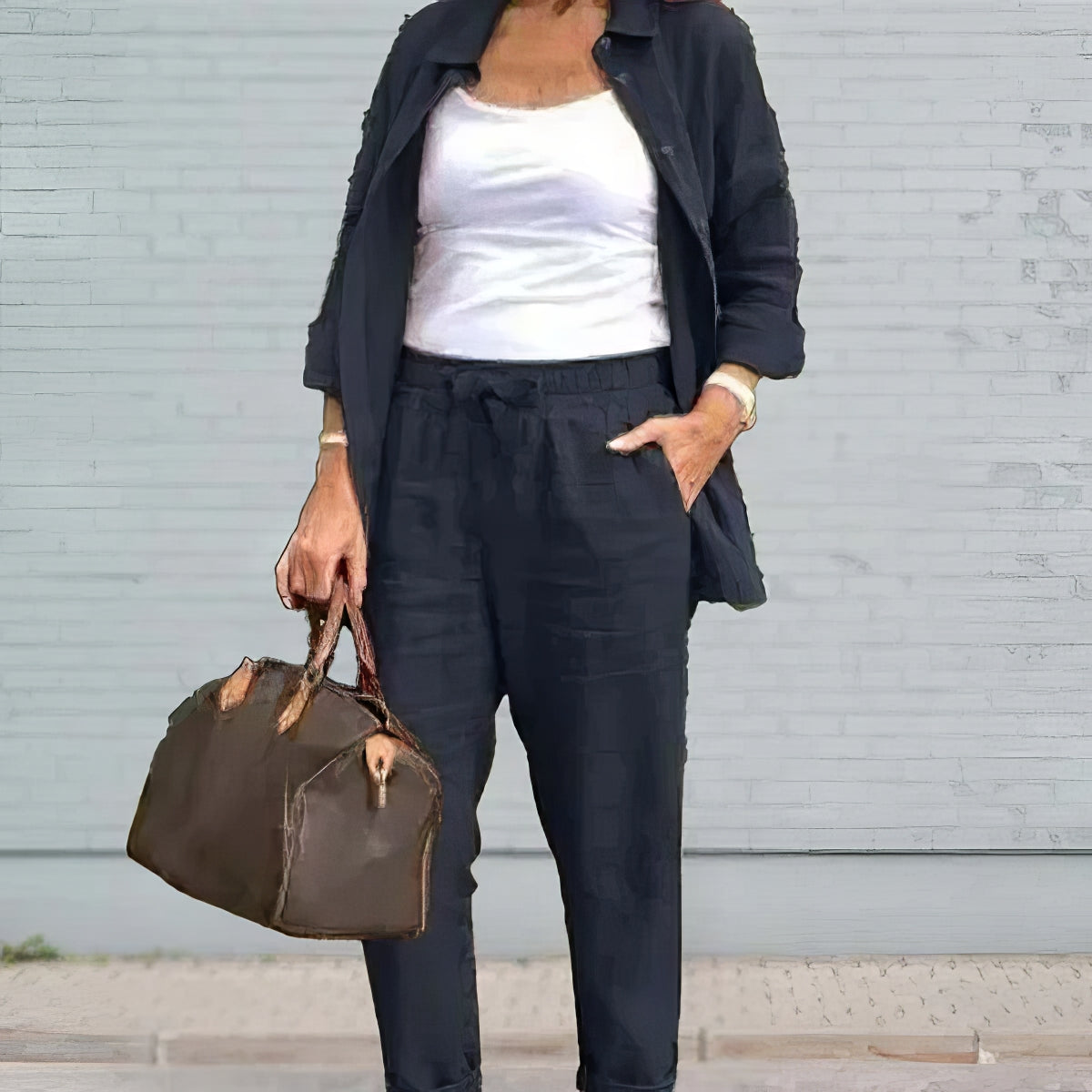 Ensemble blouse et pantalon en coton pour femme - 💖 SPÉCIAL FÊTE DES MÈRES 👩🦳