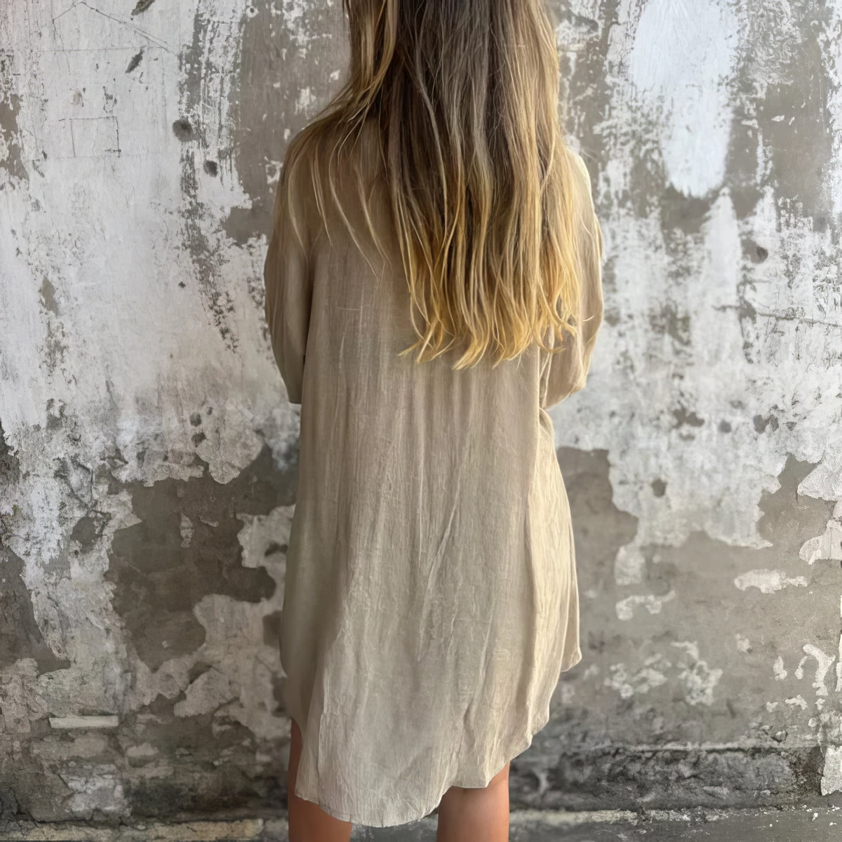 Ensemble décontracté deux pièces avec manches longues et short