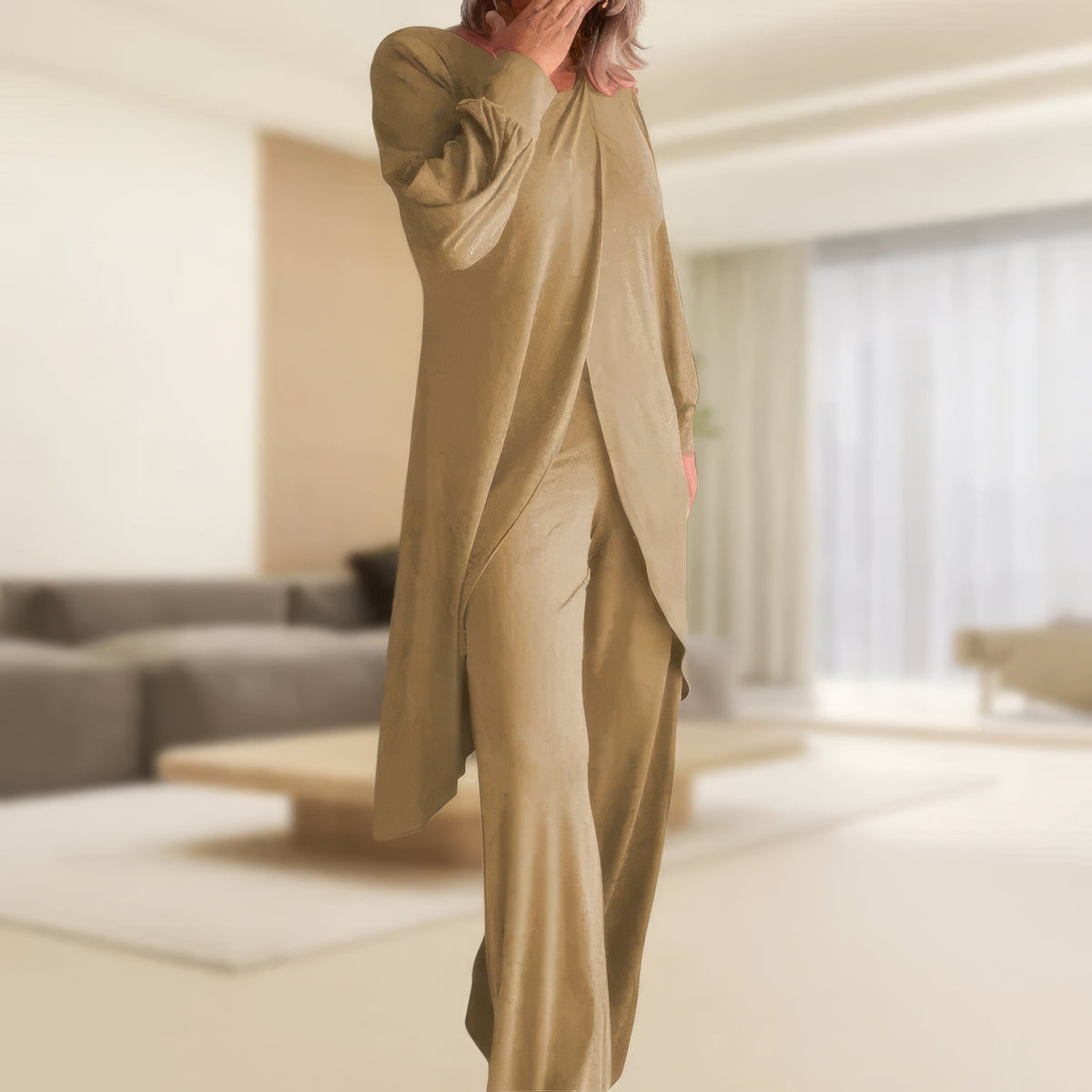 Ensemble de haut et pantalon ultra-doux et confortable pour femmes.