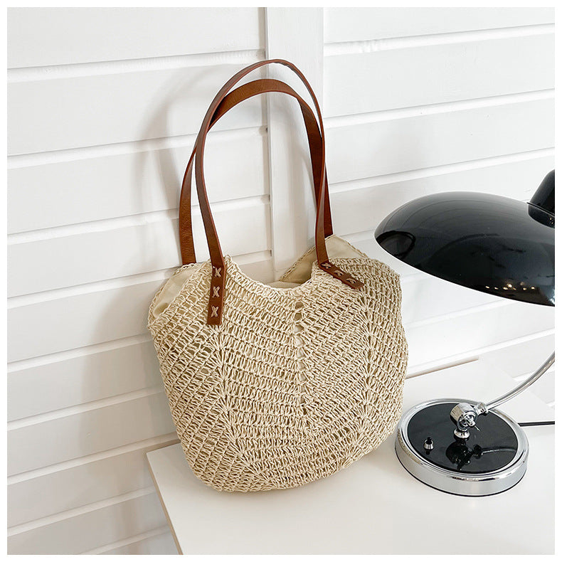 Sac d'épaule en fibre naturelle