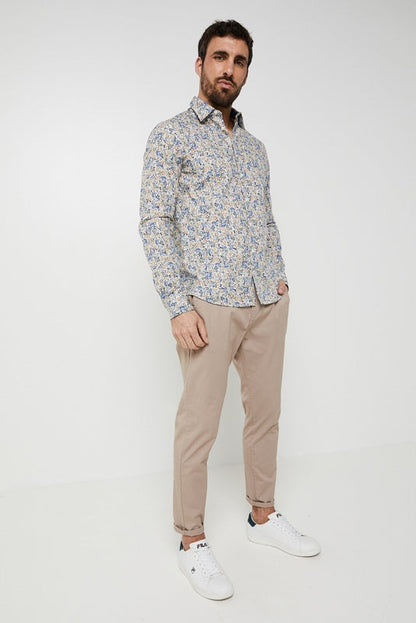 Chemise Nautic Sunset Kaki/Bleu
