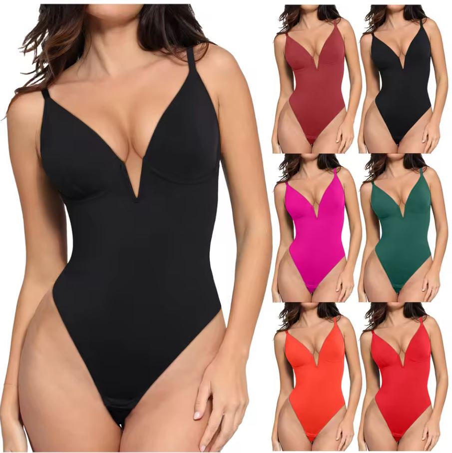 Swimea® – Maillot Une-Pièce Sculptant Décolleté en V | Dos Nu & Sexy