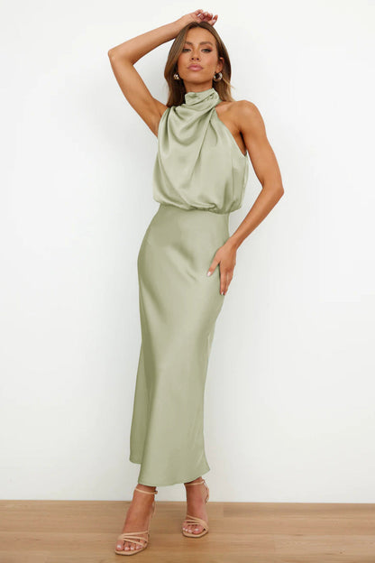 Valeria™ | Long Halter Neck Dress