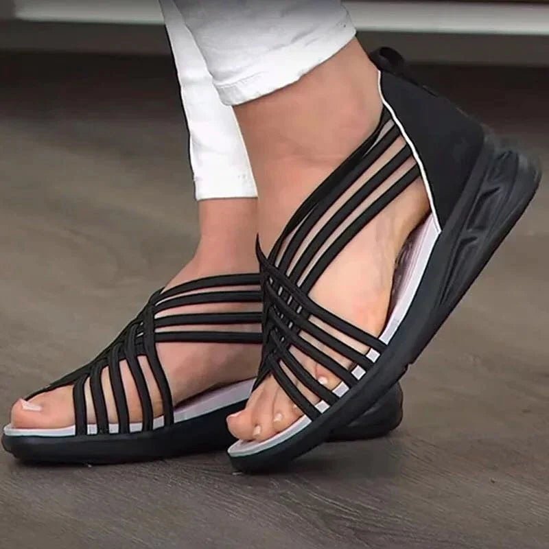 Sandales compensées à bride cheville chic pour un confort estival