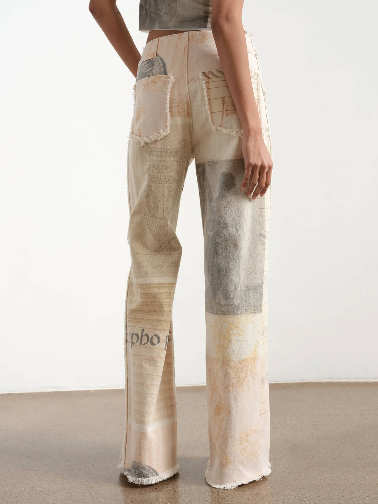Jean large taille haute pour femme Alma