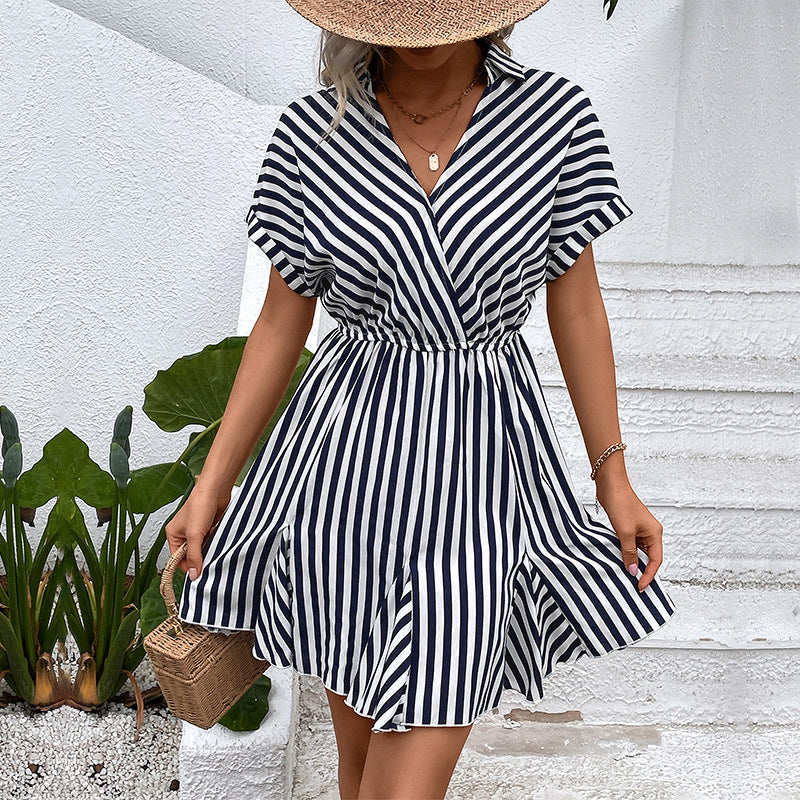 Robe Chic Stylée Col V Pour Femme