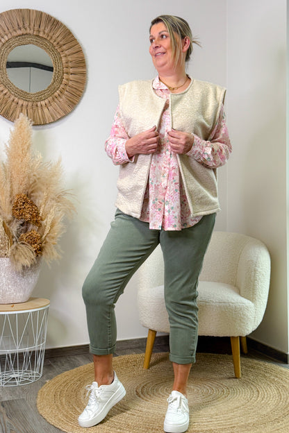 Gilet Yvonne Feutrine Beige GT (42/48)