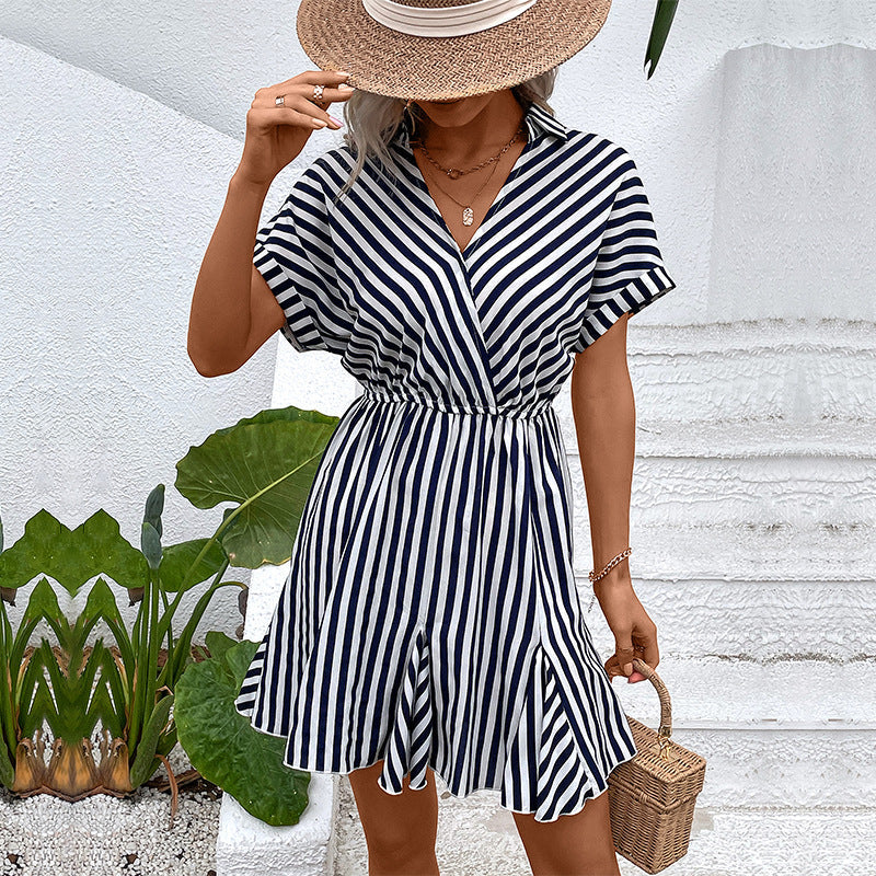 Robe Chic Stylée Col V Pour Femme