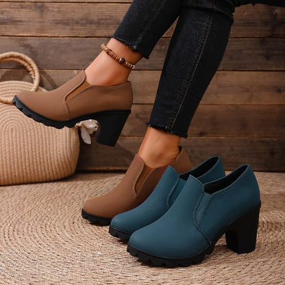Chaussures Élégantes à Talon Confortables et Sans Lacets pour Femme
