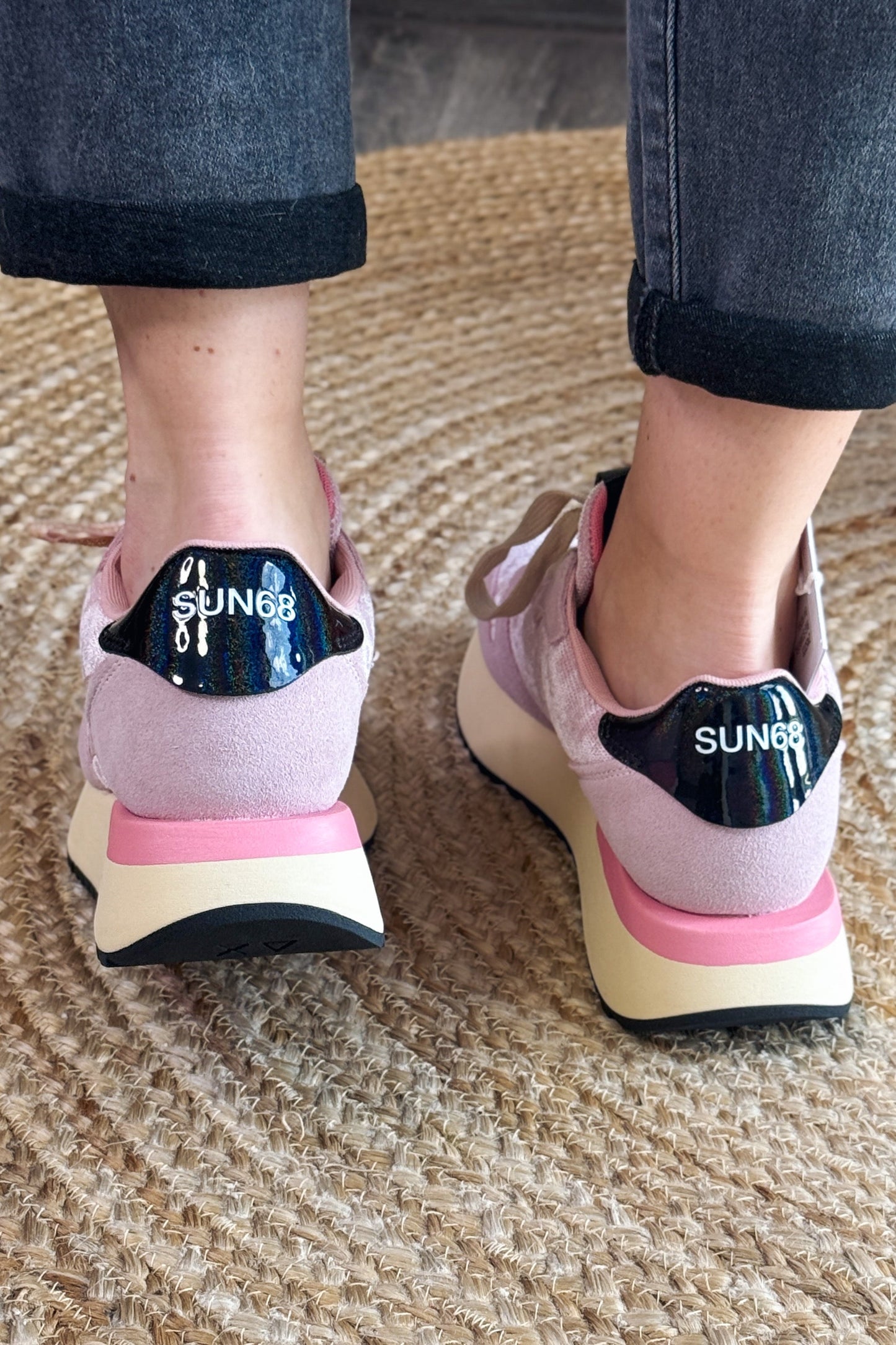 Baskets Compensée Sun68 Rose