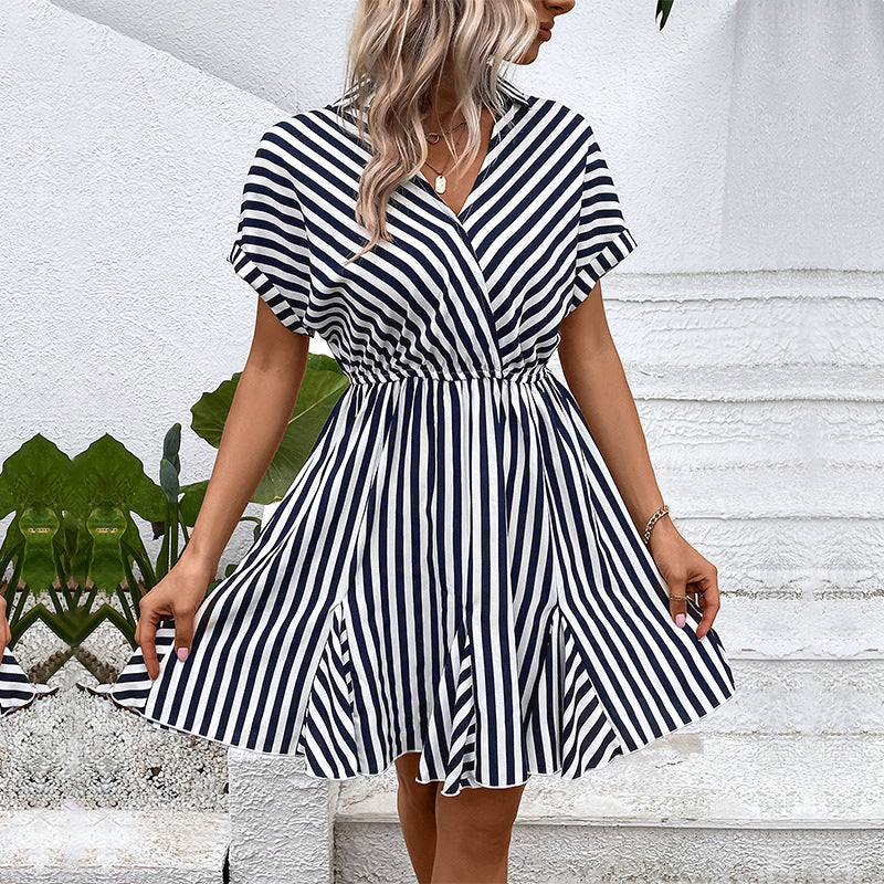 Robe Chic Stylée Col V Pour Femme