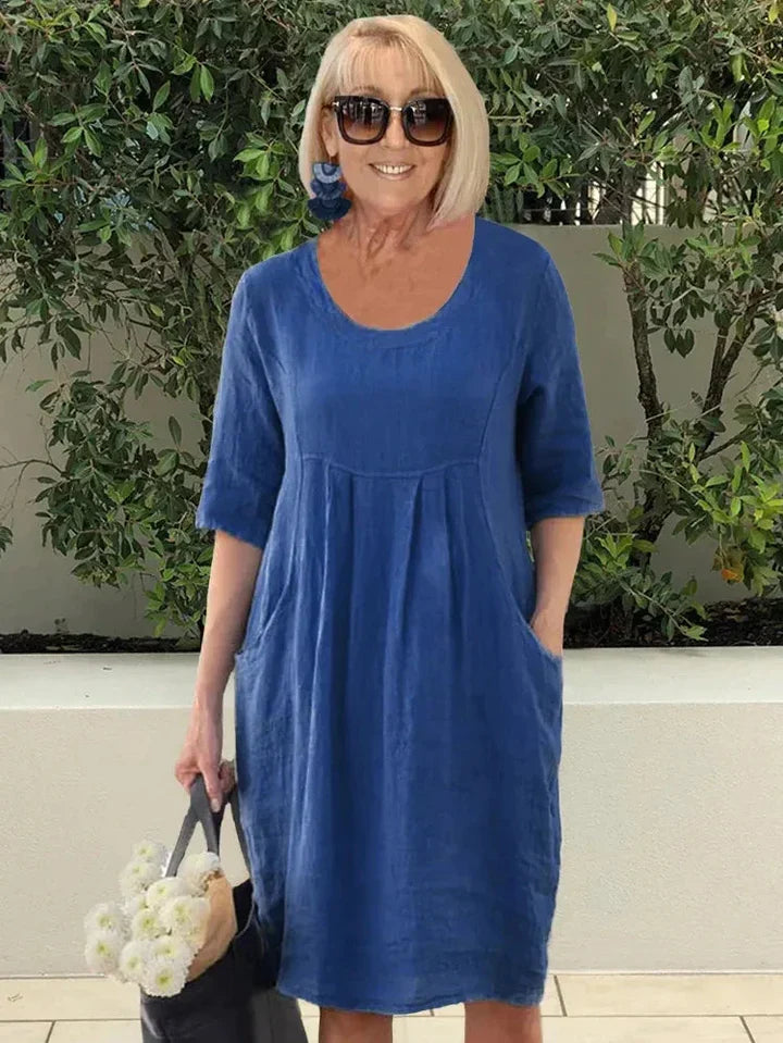 Robe ample en coton avec poche