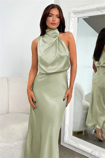 Valeria™ | Long Halter Neck Dress