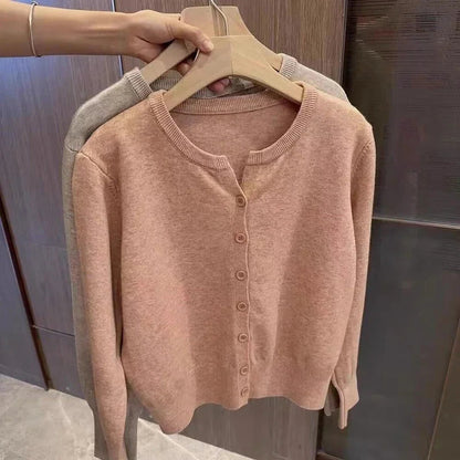 Cardigan tricoté en laine épaisse confortable