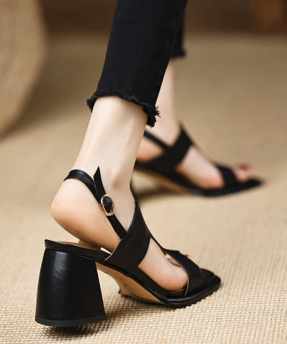 Sandales épaisses à boucle avec bride en simili cuir