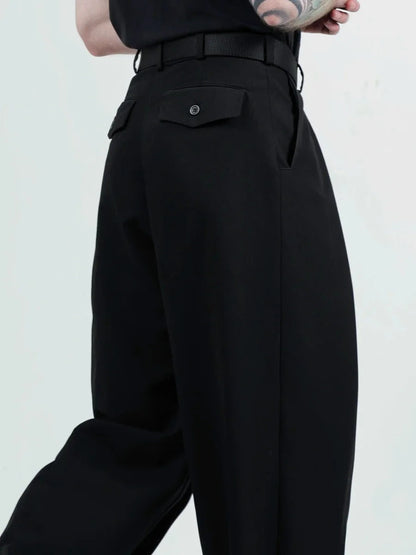 Pantalon large à plis chic et décontracté