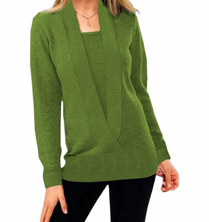 NOUVEAU Pull court tricoté de couleur unie pour femme