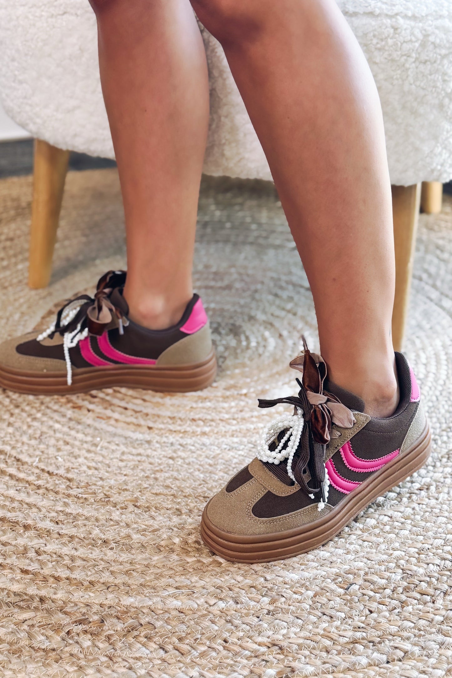 Basket Addax Choco Lacet Breloques