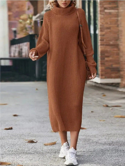 Alice Leroy® | Robe Midi Tricotée à Col Roulé