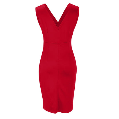 Calyra™ - Robe ajustée avec décolleté en V et fente